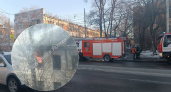 В Ярославле горит здание в Ленинском районе