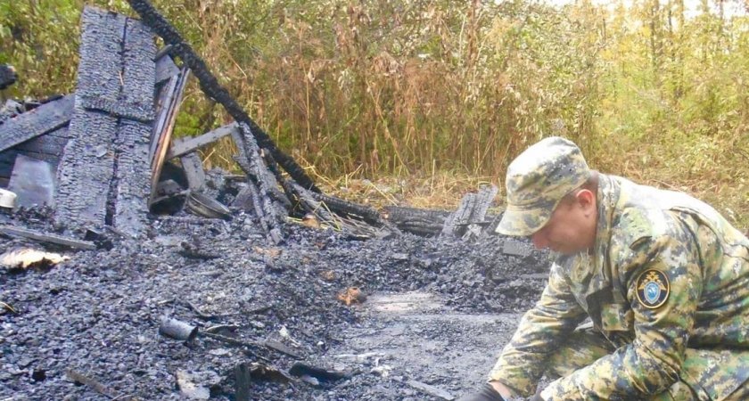 В Ярославской области в куче пепла нашли обугленный труп