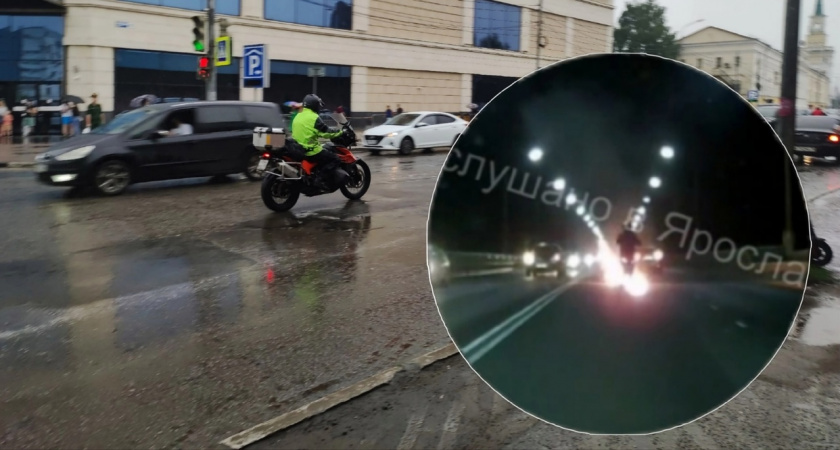 Обнародовали видео с загоревшимся мотоциклом на Октябрьском мосту