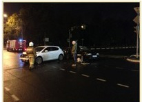 В Ярославле ночью машины не поделили пустую дорогу