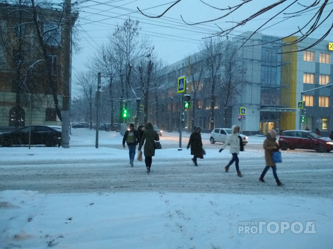 Город завалило снегом: онлайн-трансляция из Ярославля