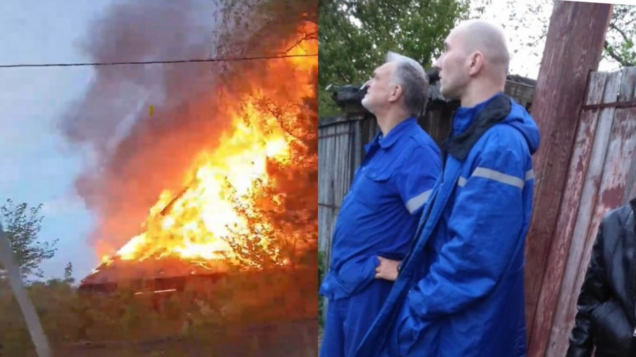 Кинулся в пылающий дом: мужчина спас людей на пожаре в Рыбинске. Видео