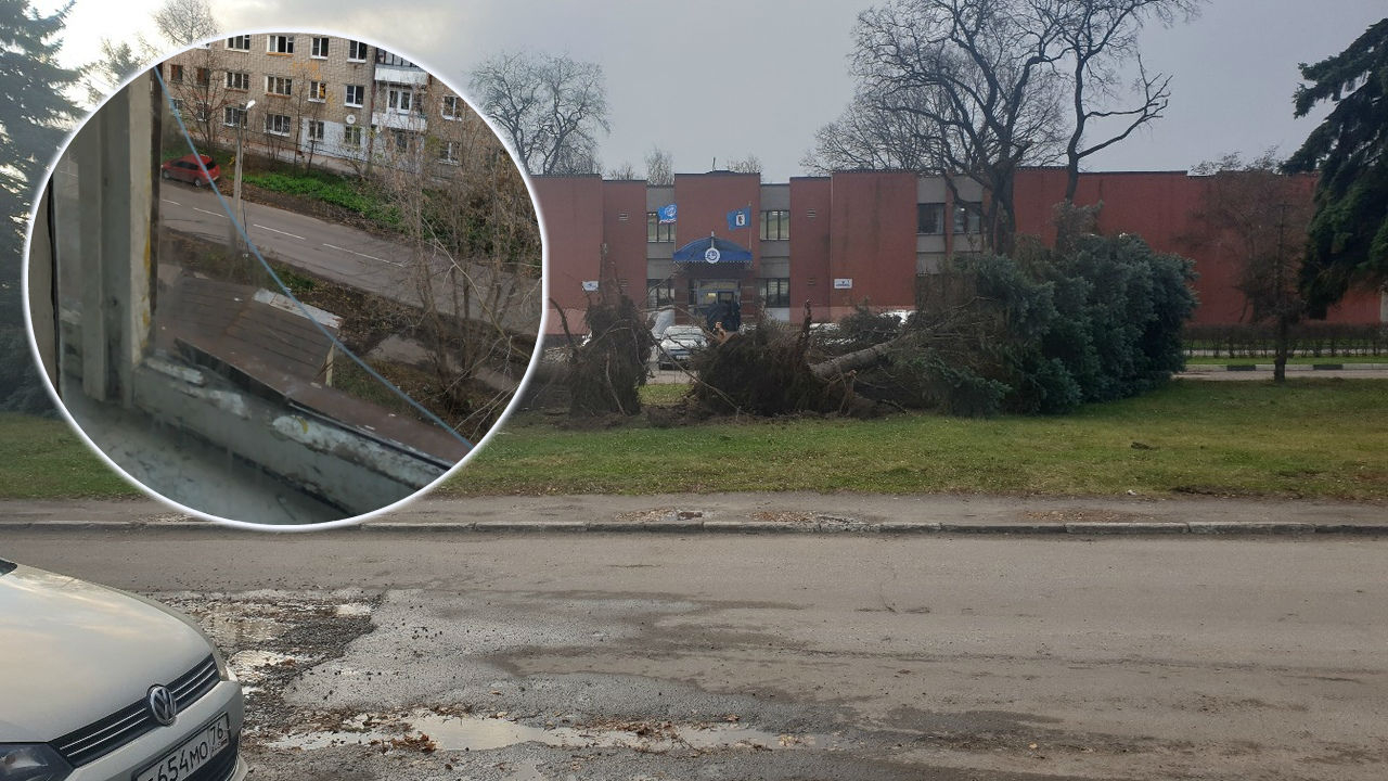 Треск, искры и выбитые окна: онлайн-трансляция урагана в Ярославле
