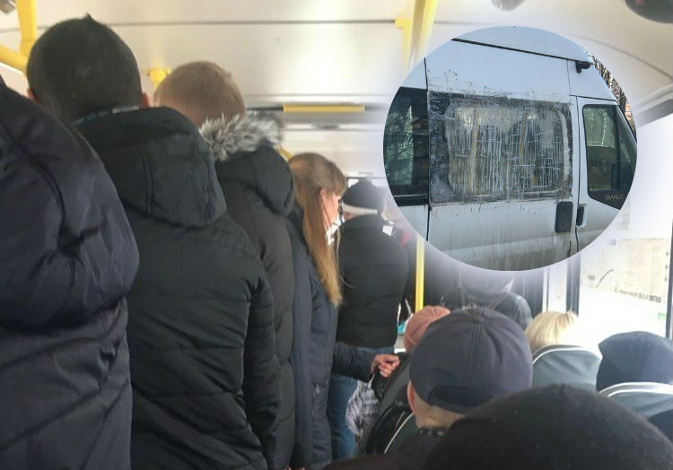 «Окно вышибли и заклеили пленкой»: ярославцам стыдно за городские маршрутки